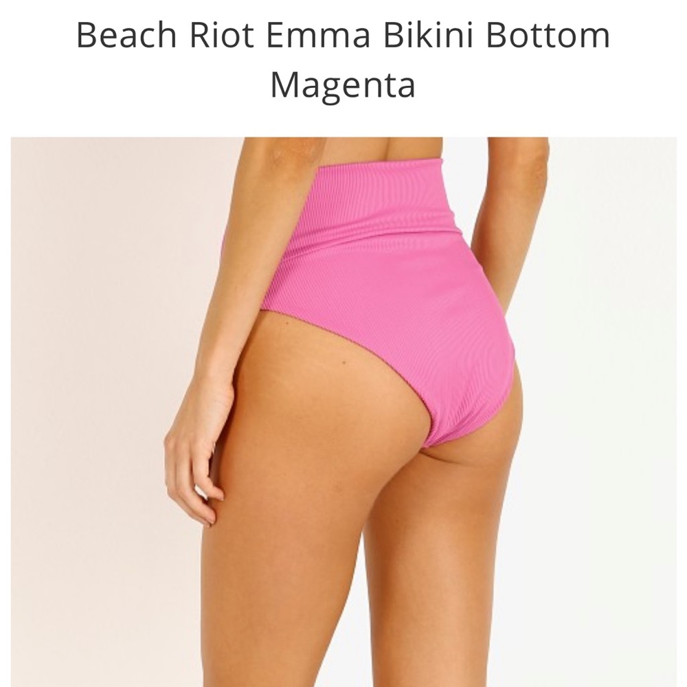 Beach Riot Emma bikini bottom magenta ntw S